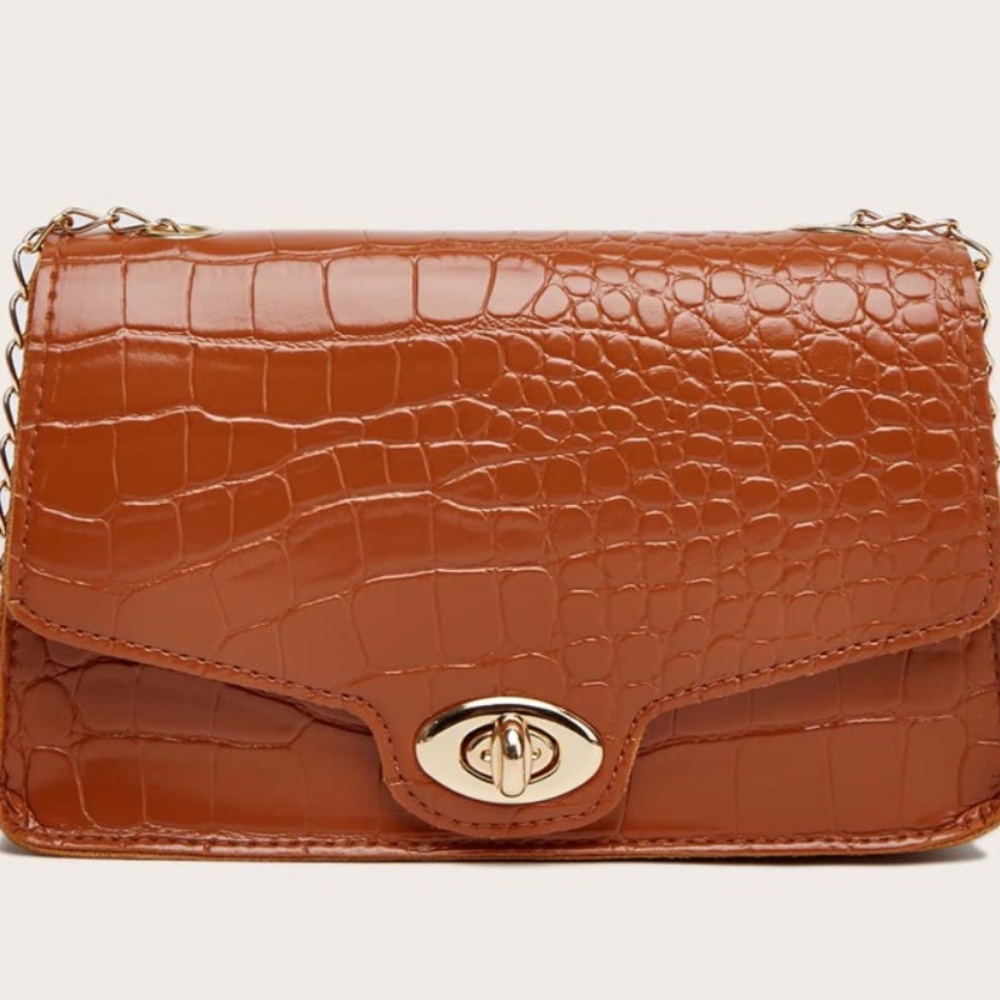 Brown Crossbody Chain Purse